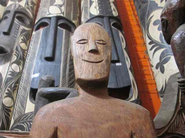 palawan wood carving man smiling